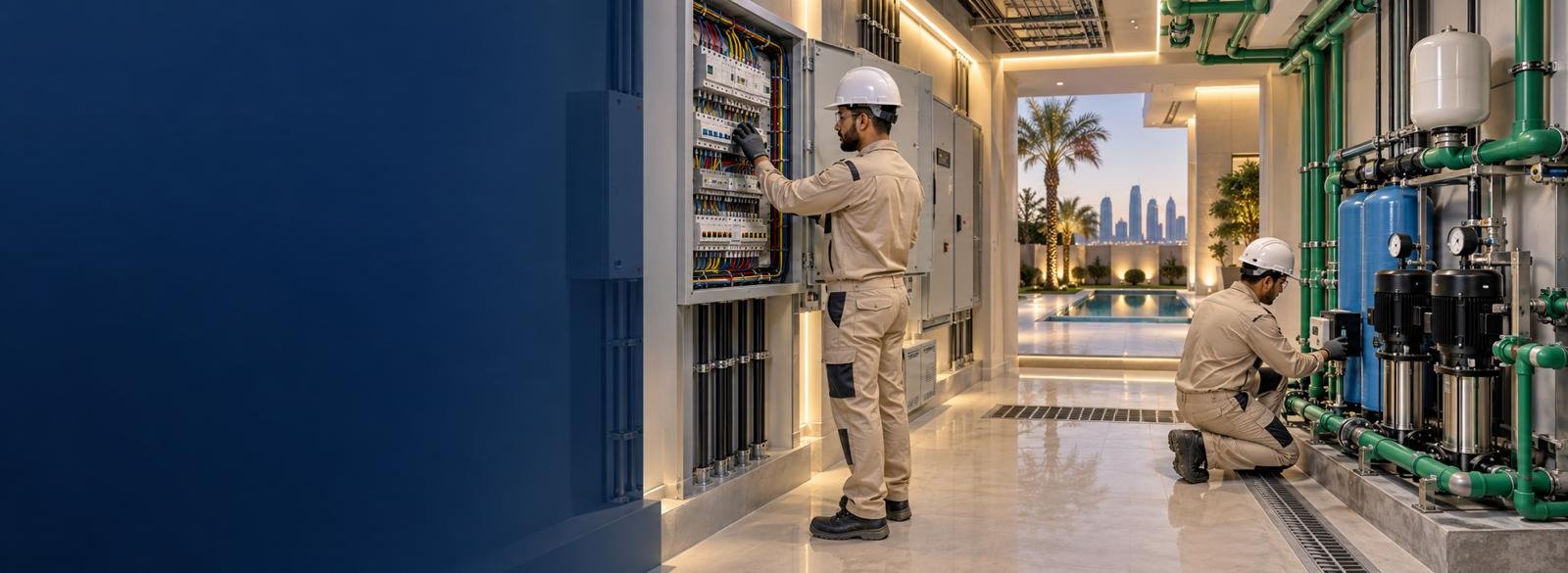 Professional electrical plumbing and MEP contracting services in Qatar
